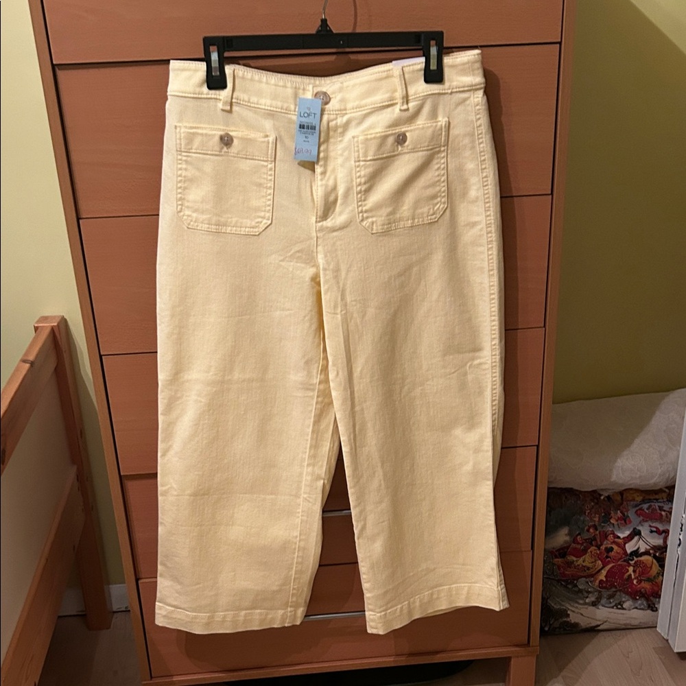 LOFT Soft Yellow Petite Pants